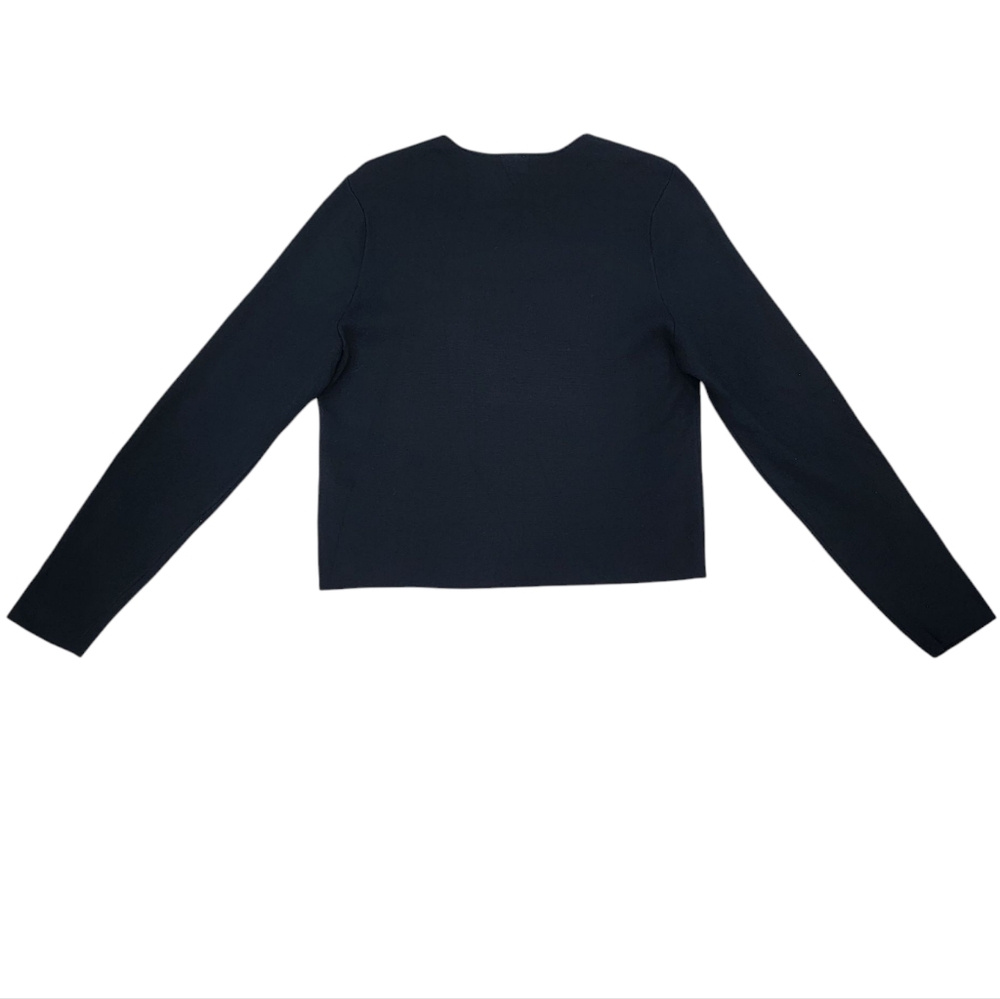 Abercrombie & Fitch Waffle Knit Top Notch Sweetheart Neckline Long Sleev… - Picture 4 of 14